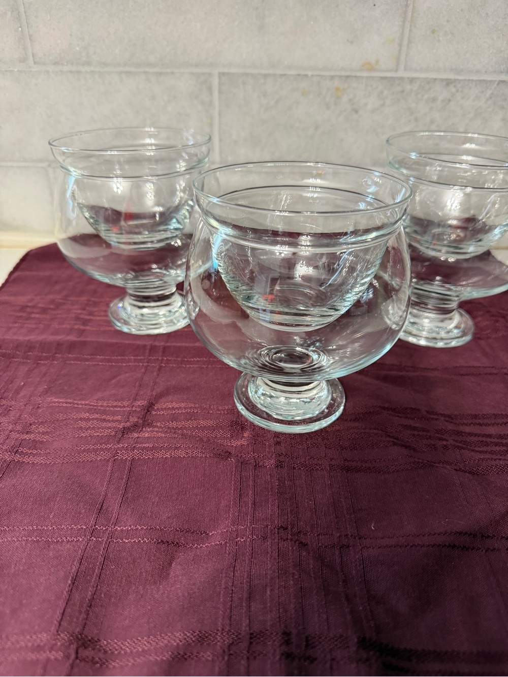 Vintage colony crafts Table Delights Glass Icer and Liner set- set of 3 !